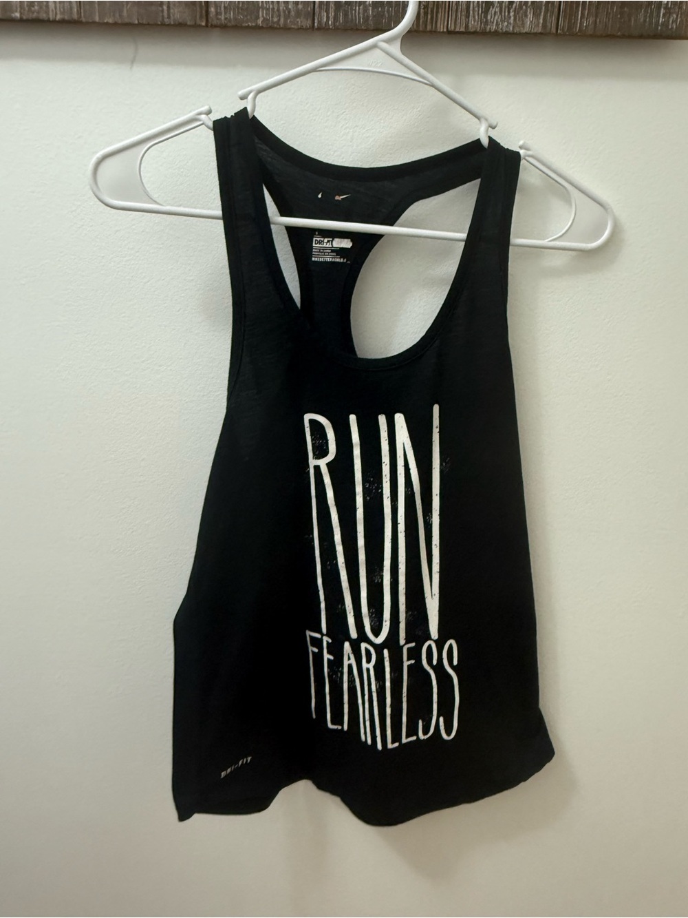 RUN Fearless Women's Black Racerback Tank Top